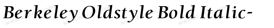 Berkeley Oldstyle Bold Italic字体转换
